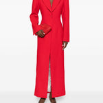 Abito lungo Tuxedo in rosso Rowen Rose - donna 