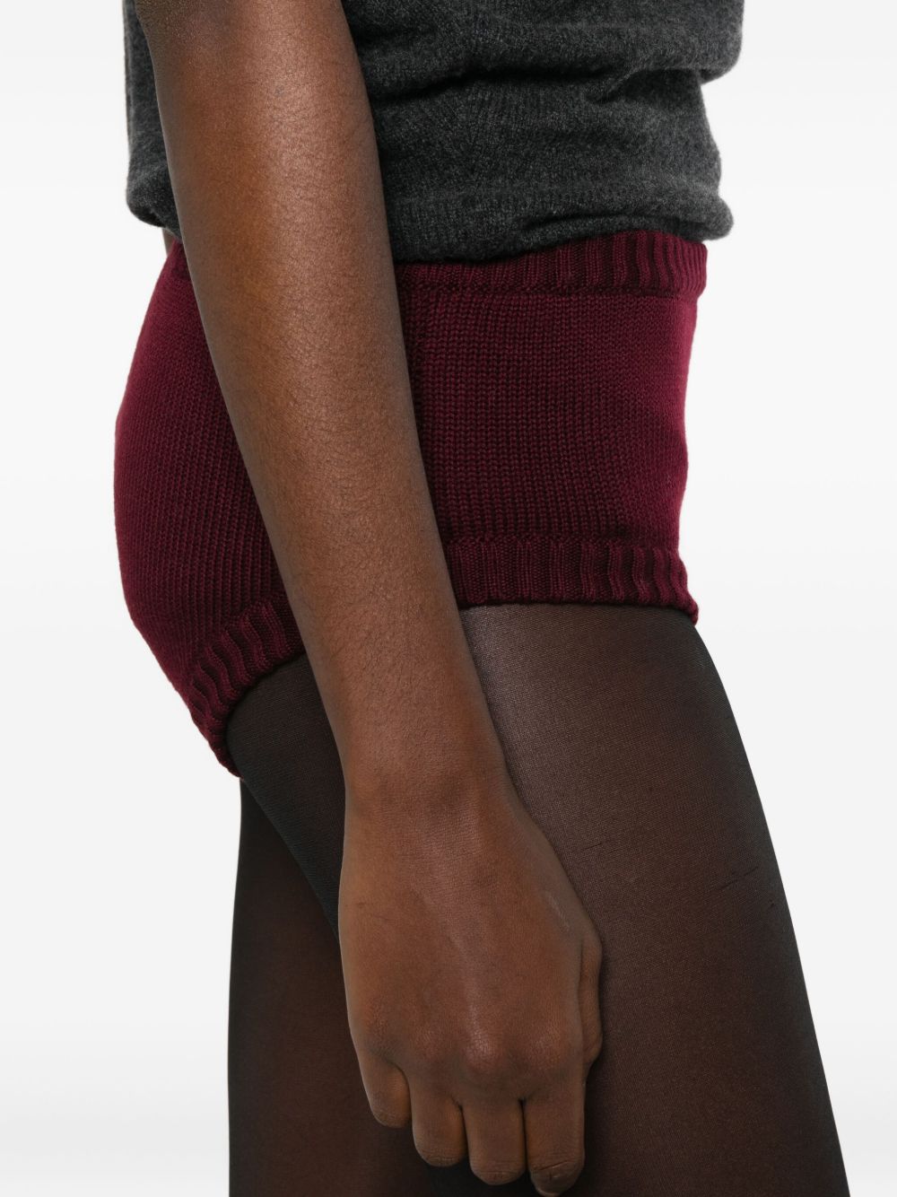 Pantaloncini in maglia in bordeaux Rowen rose - donna 