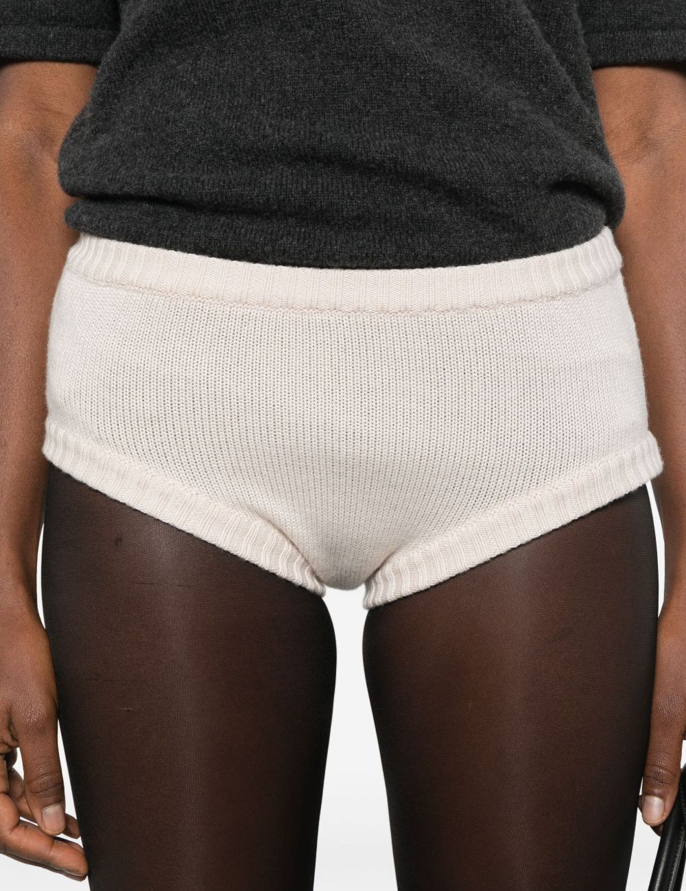 Pantaloncini in maglia in bianco Rowen rose - donna 