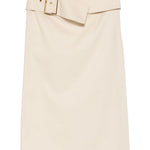 Gonna midi con fibbia in beige Rowen rose - donna 
