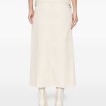 Gonna midi con fibbia in beige Rowen rose - donna 