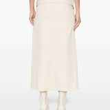 Gonna midi con fibbia in beige Rowen rose - donna 