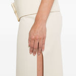 Gonna midi con fibbia in beige Rowen rose - donna 