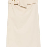 Gonna midi con fibbia in beige Rowen rose - donna 