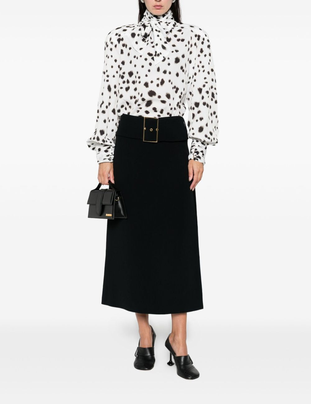 Gonna midi con fibbia in nero Rowen rose - donna 