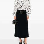 Gonna midi con fibbia in nero Rowen rose - donna 