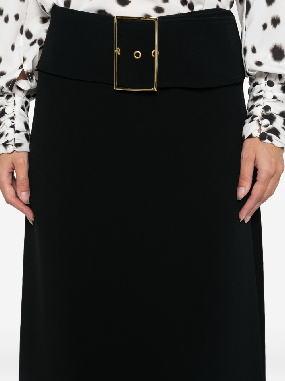 Gonna midi con fibbia in nero Rowen rose - donna 
