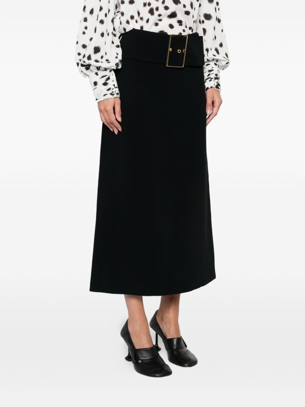 Gonna midi con fibbia in nero Rowen rose - donna 