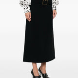 Gonna midi con fibbia in nero Rowen rose - donna 