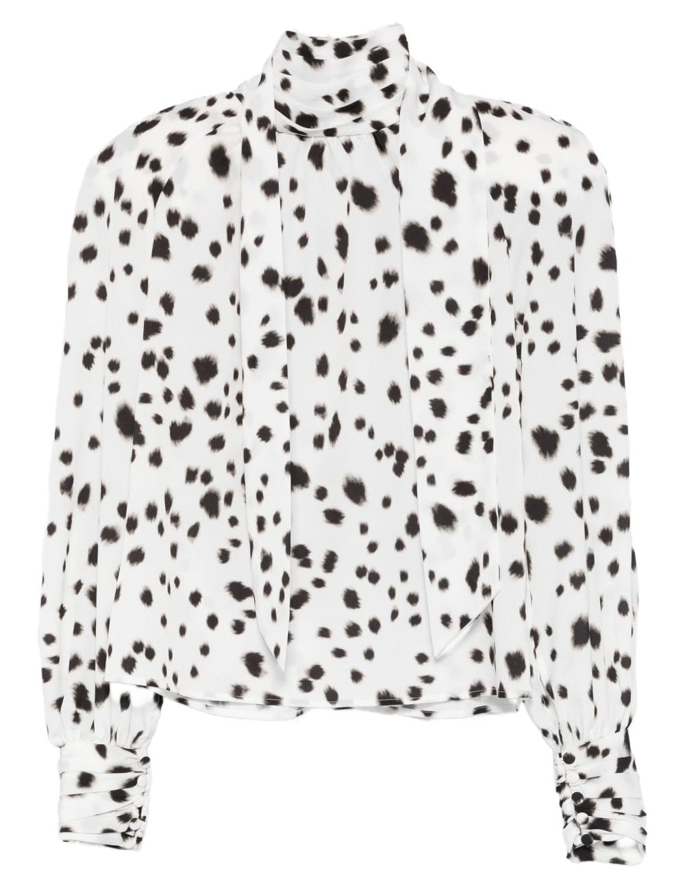 Blusa con motivo dalmata in nero e biancoRowen rose - donna 