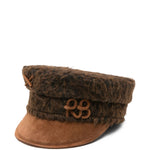 Cappello baker boy in pelliccia sintetica in marrone Ruslan baginskiy - donna 