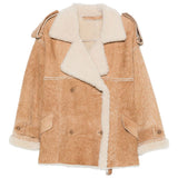 Cappotto corto doppiopetto in marrone Salvatore Santoro - donna 
