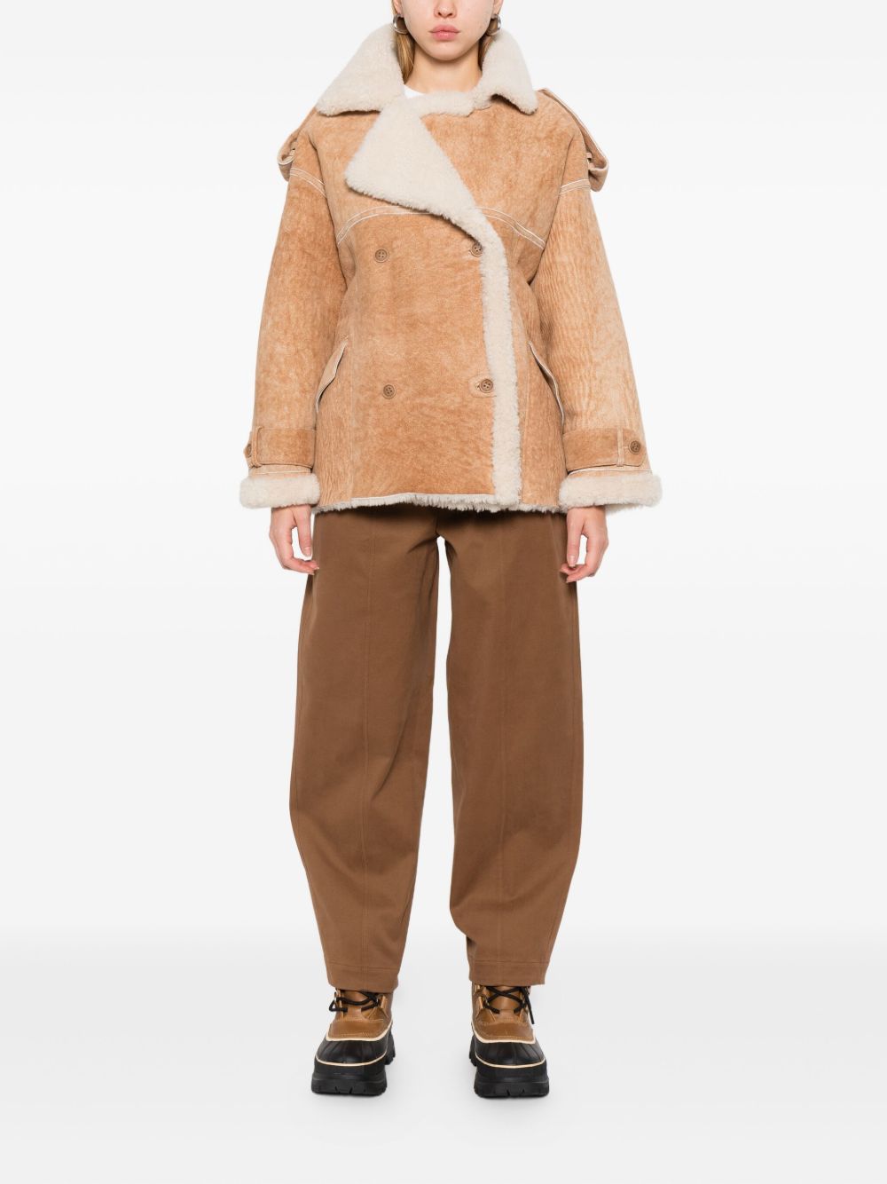 Cappotto corto doppiopetto in marrone Salvatore Santoro - donna 