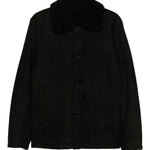 Cappotto con collo in shearling nero Salvatore Santoro - uomo 