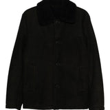 Cappotto con collo in shearling nero Salvatore Santoro - uomo 