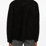 Cappotto con collo in shearling nero Salvatore Santoro - uomo 