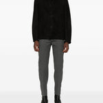 Cappotto con collo in shearling nero Salvatore Santoro - uomo 