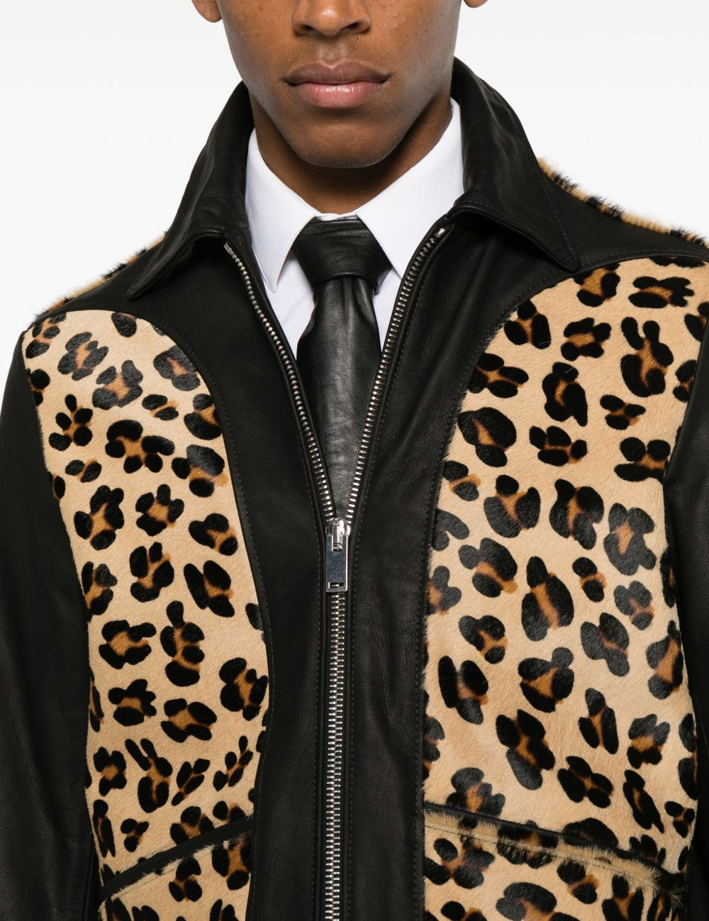 Giacca con pannello leopardato phreak  Second layer - uomo 