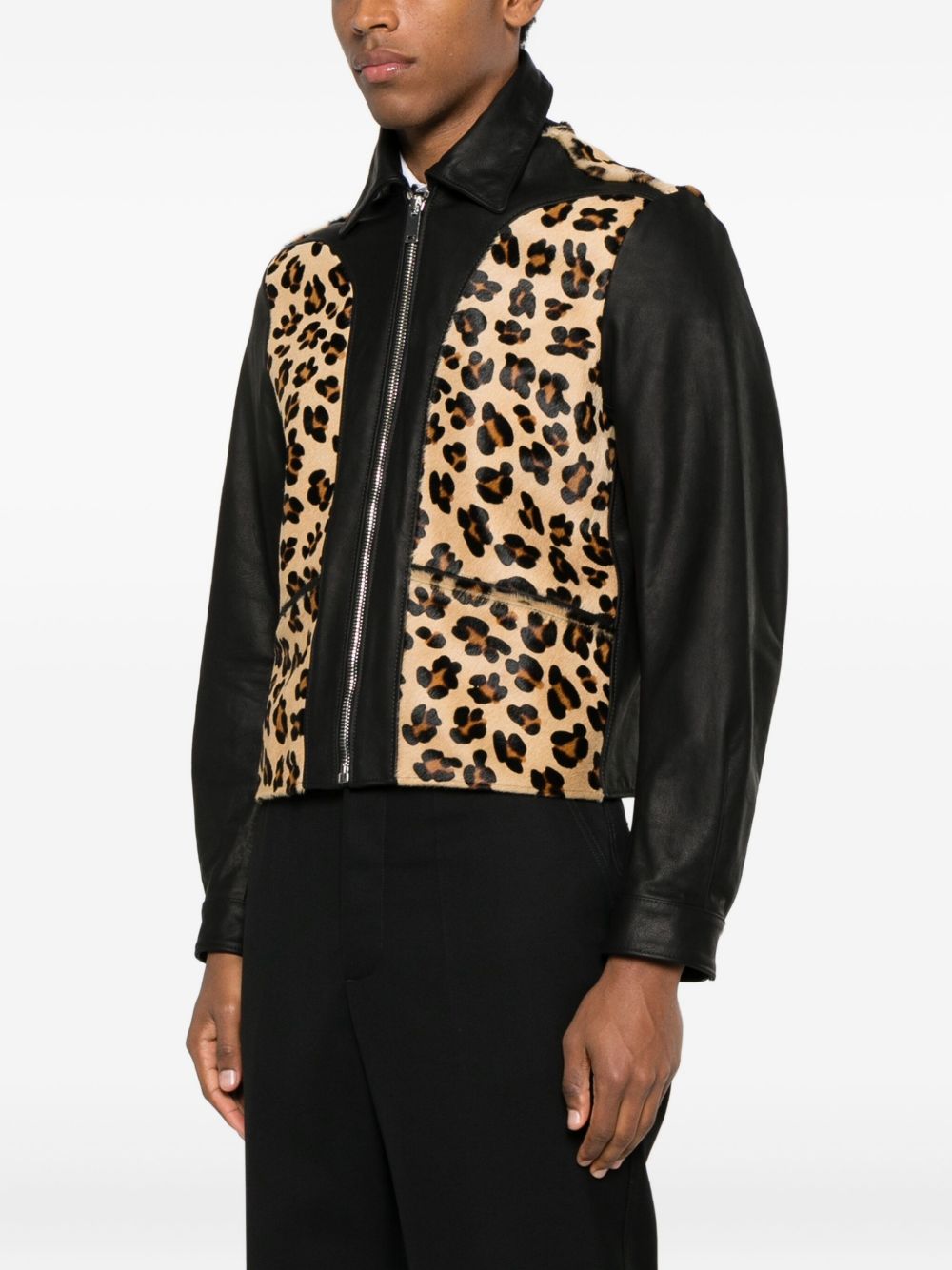 Giacca con pannello leopardato phreak  Second layer - uomo 