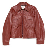 Giacca in pelle leota in rosso Second layer - uomo 