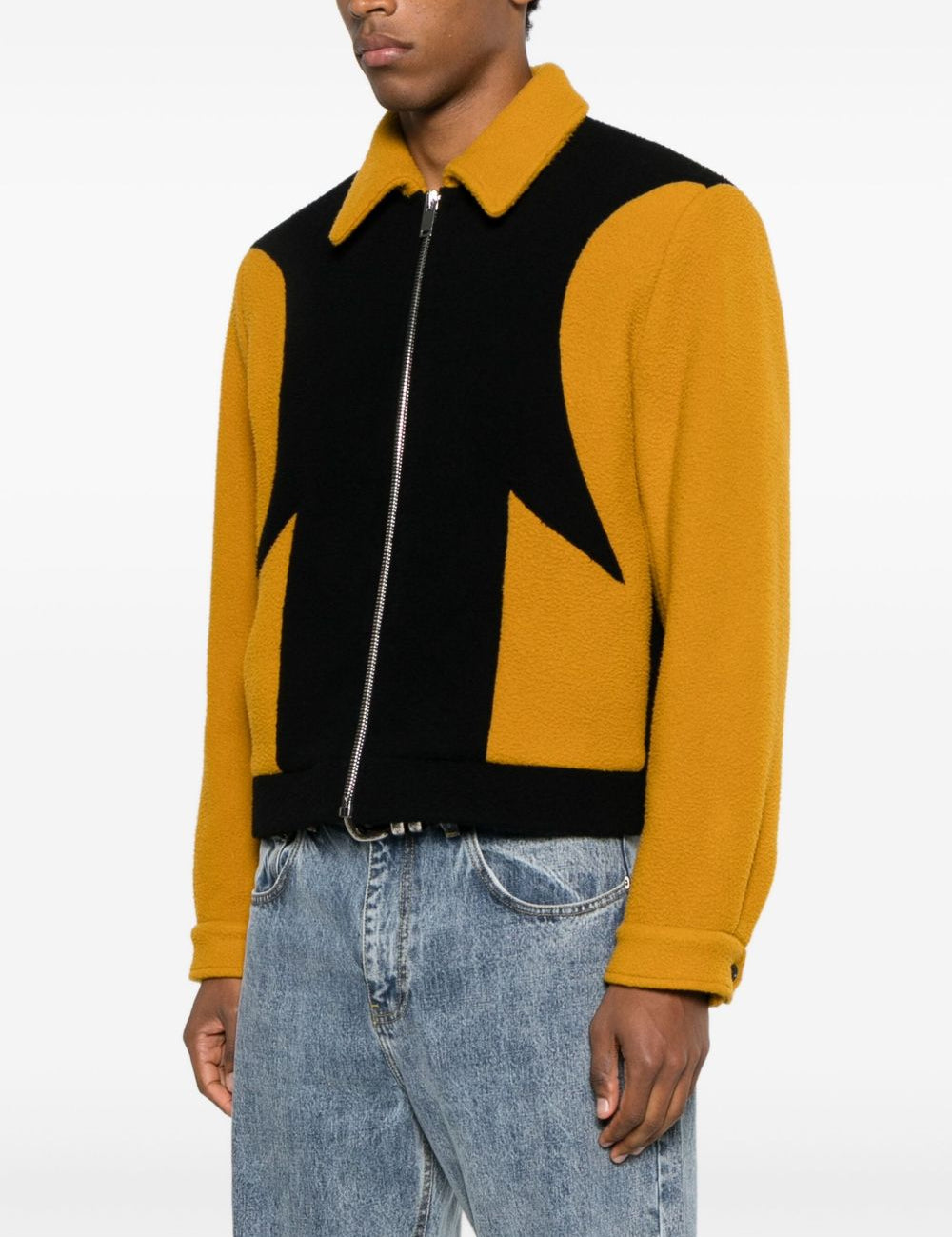 Giacca a pannelli corky in nero e giallo Second layer - uomo 