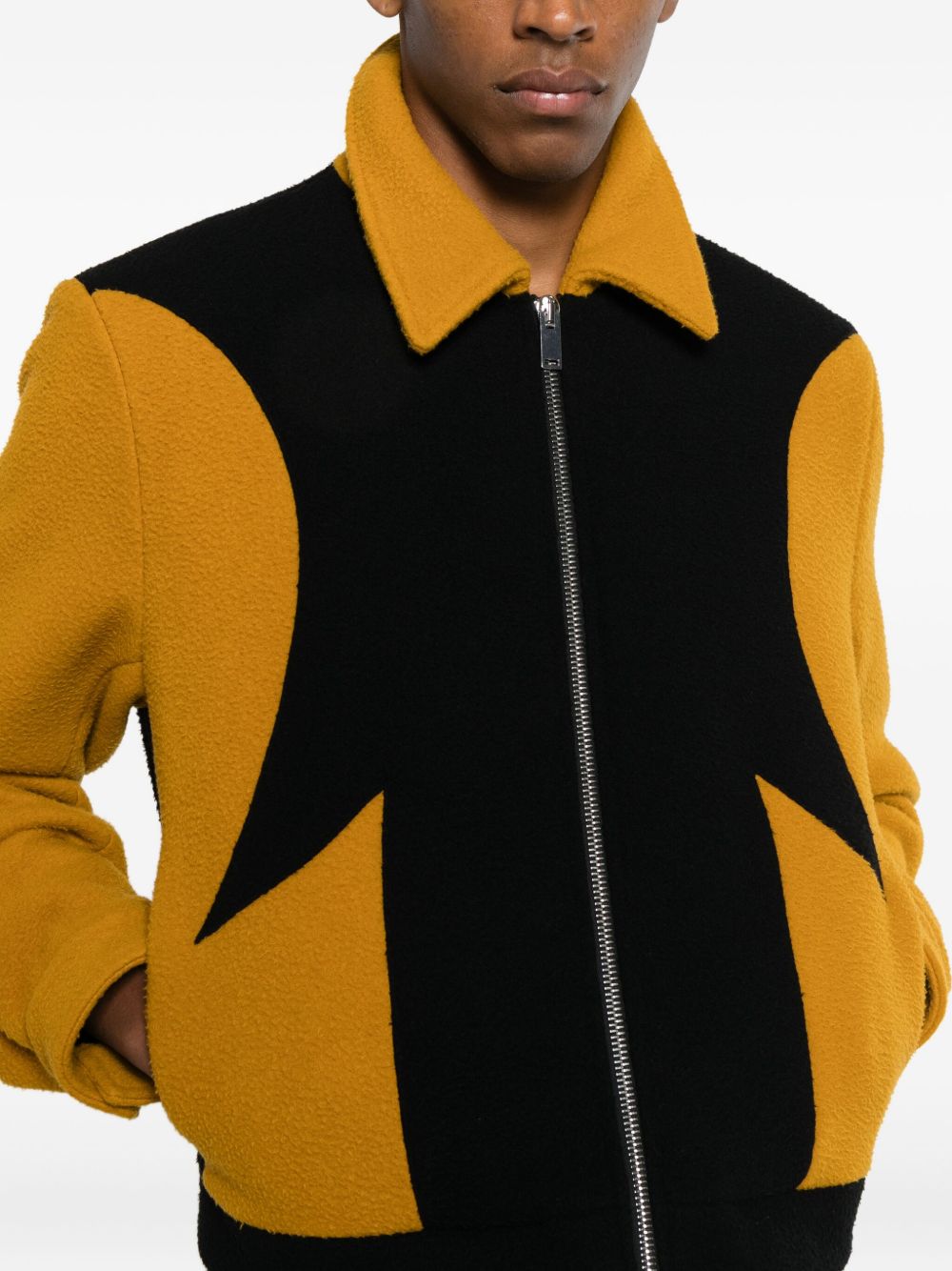 Giacca a pannelli corky in nero e giallo Second layer - uomo 