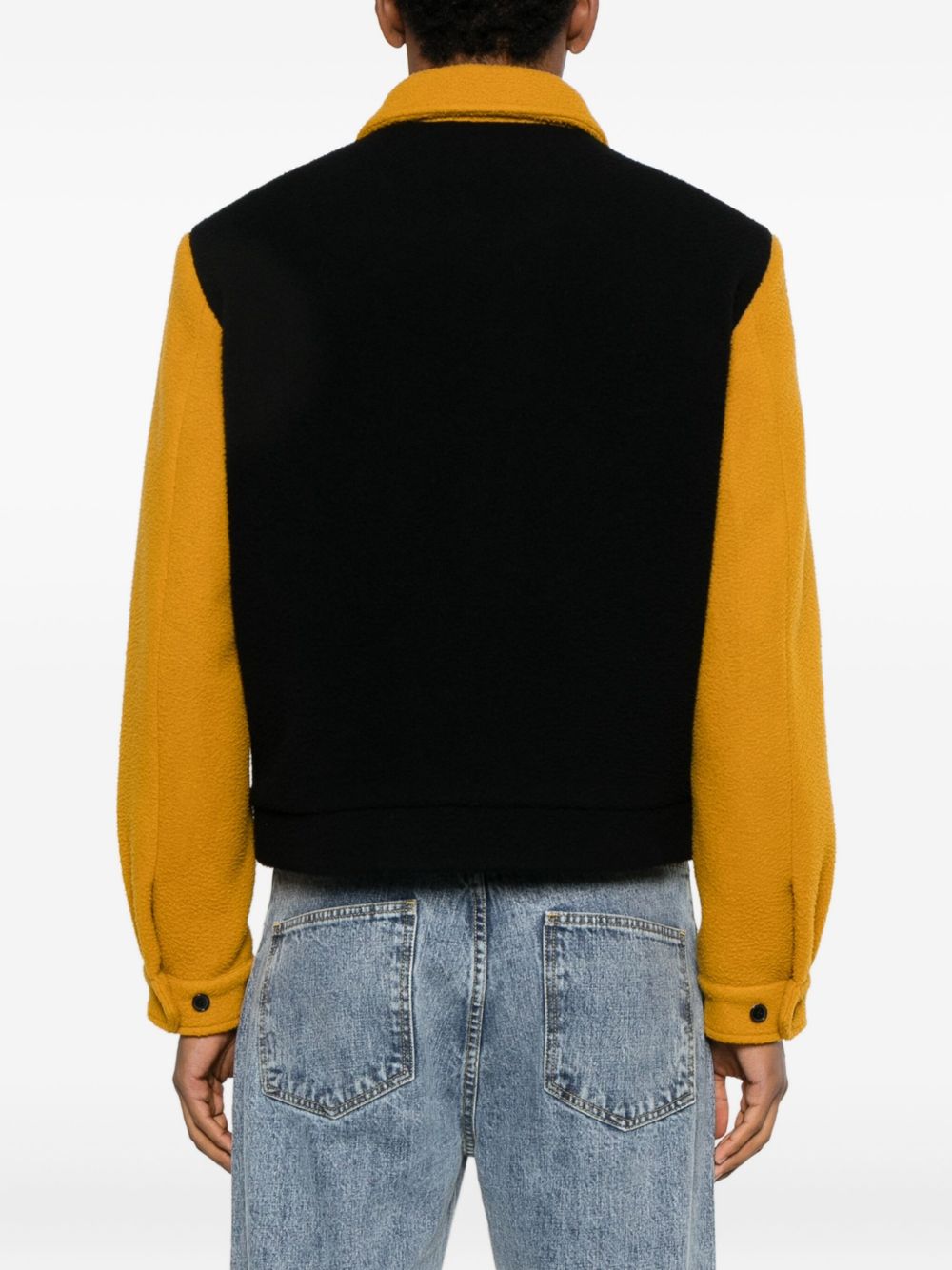 Giacca a pannelli corky in nero e giallo Second layer - uomo 