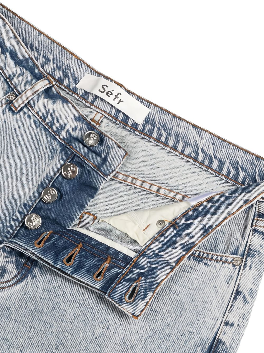 Jeans con bottoni in grigio Sefr - uomo 