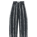 Jeans rayne a gamba ampia in grigio Sefr - uomo 