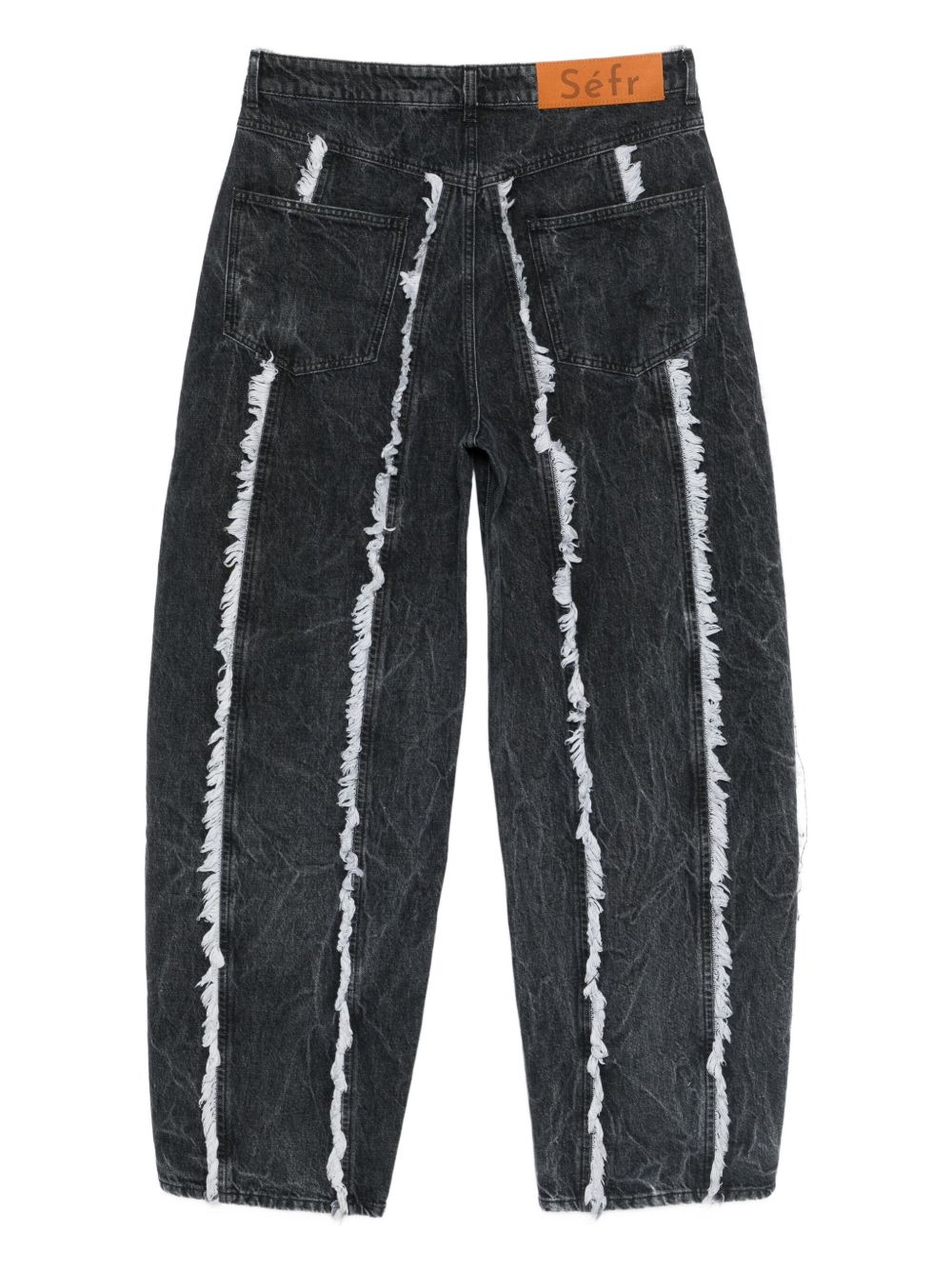 Jeans rayne a gamba ampia in grigio Sefr - uomo 