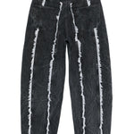 Jeans rayne a gamba ampia in grigio Sefr - uomo 