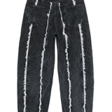 Jeans rayne a gamba ampia in grigio Sefr - uomo 