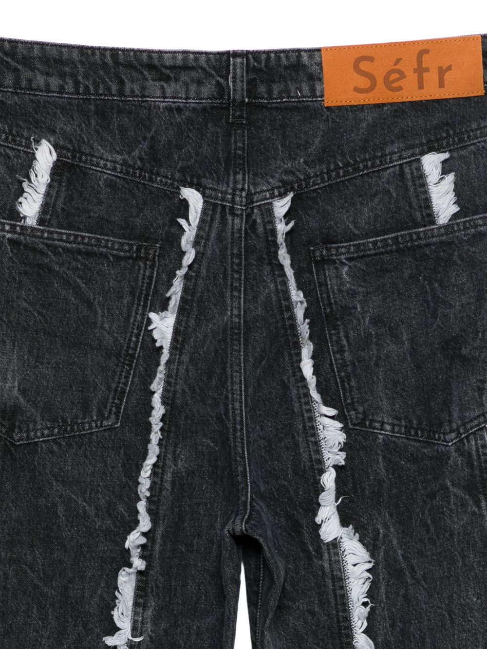 Jeans rayne a gamba ampia in grigio Sefr - uomo 