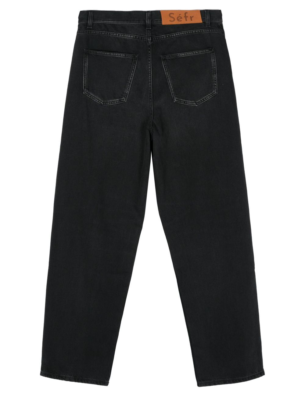 Jeans a gamba ampia in nero Sefr - uomo 