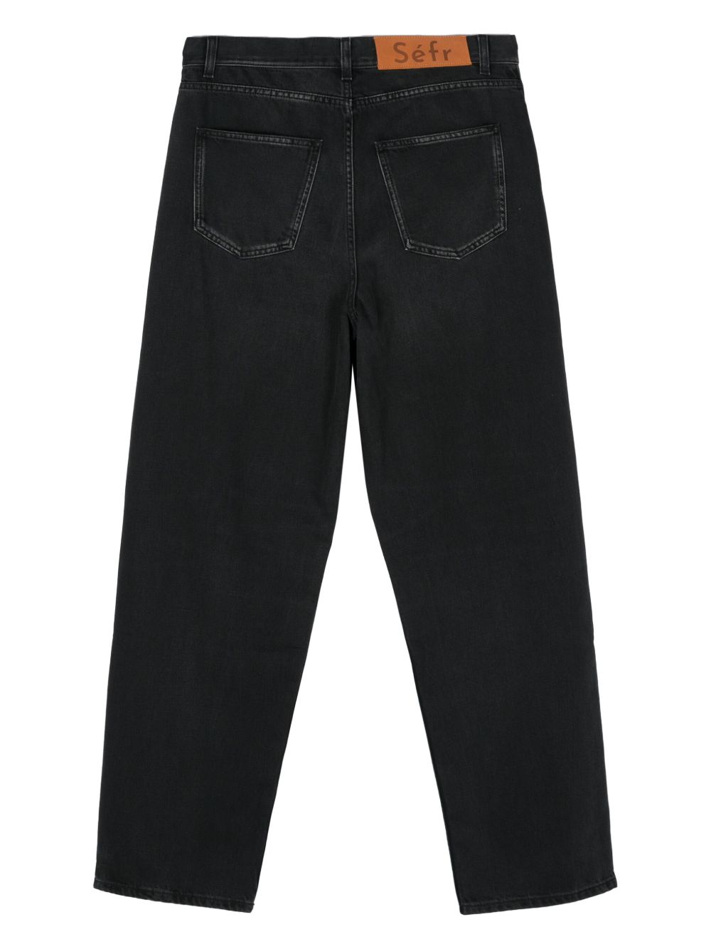 Jeans a gamba ampia in nero Sefr - uomo 