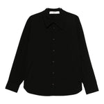 Camicia con colletto a punta in nero Sefr - uomo 
