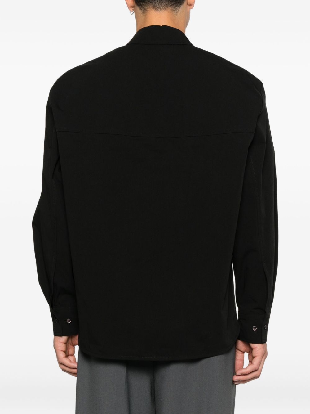 Camicia con colletto a punta in nero Sefr - uomo 