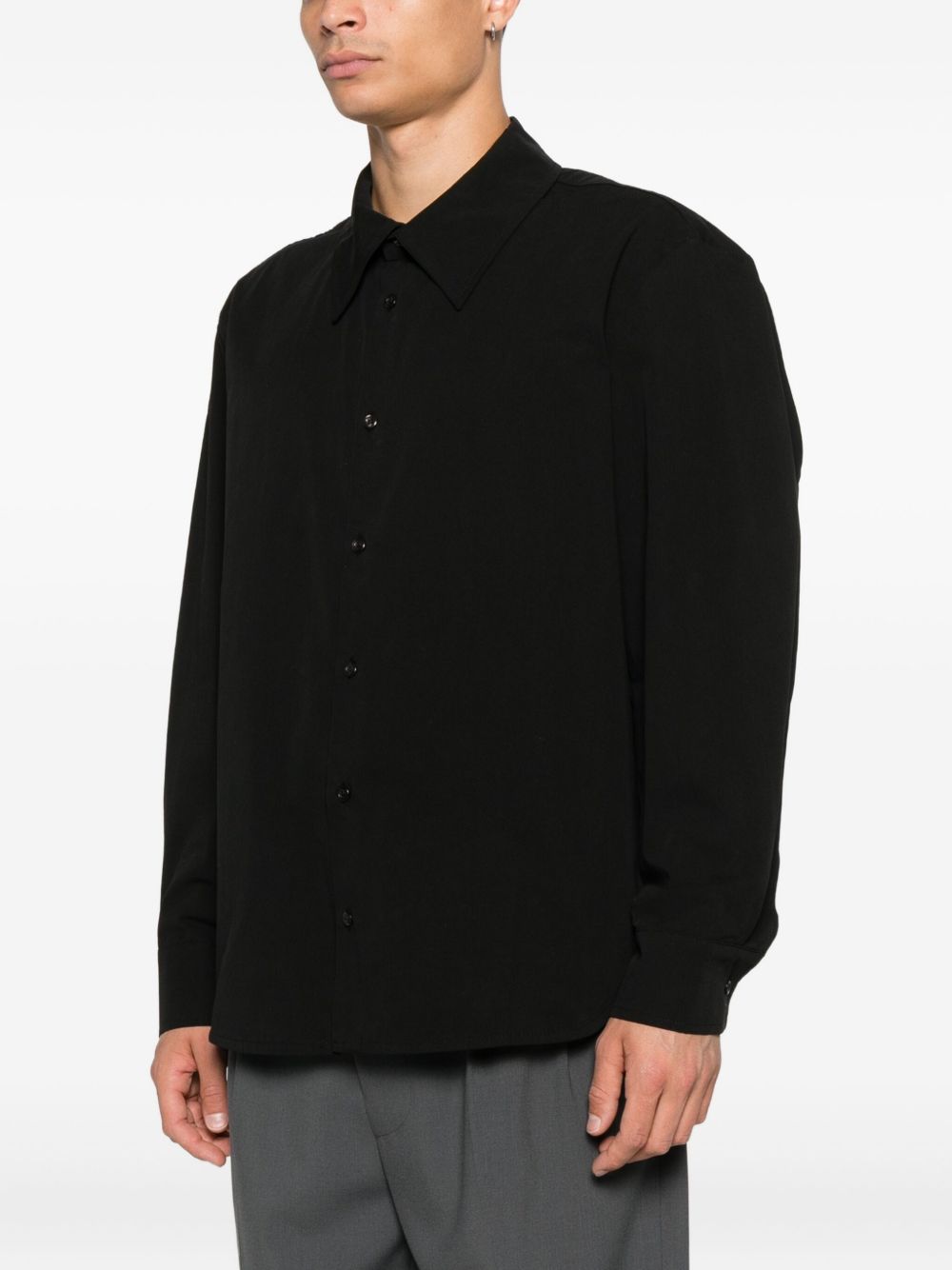 Camicia con colletto a punta in nero Sefr - uomo 