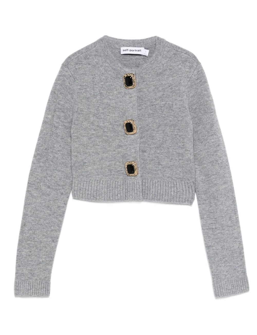 Cardigan con bottoni in grigio Self-Portrait - donna 