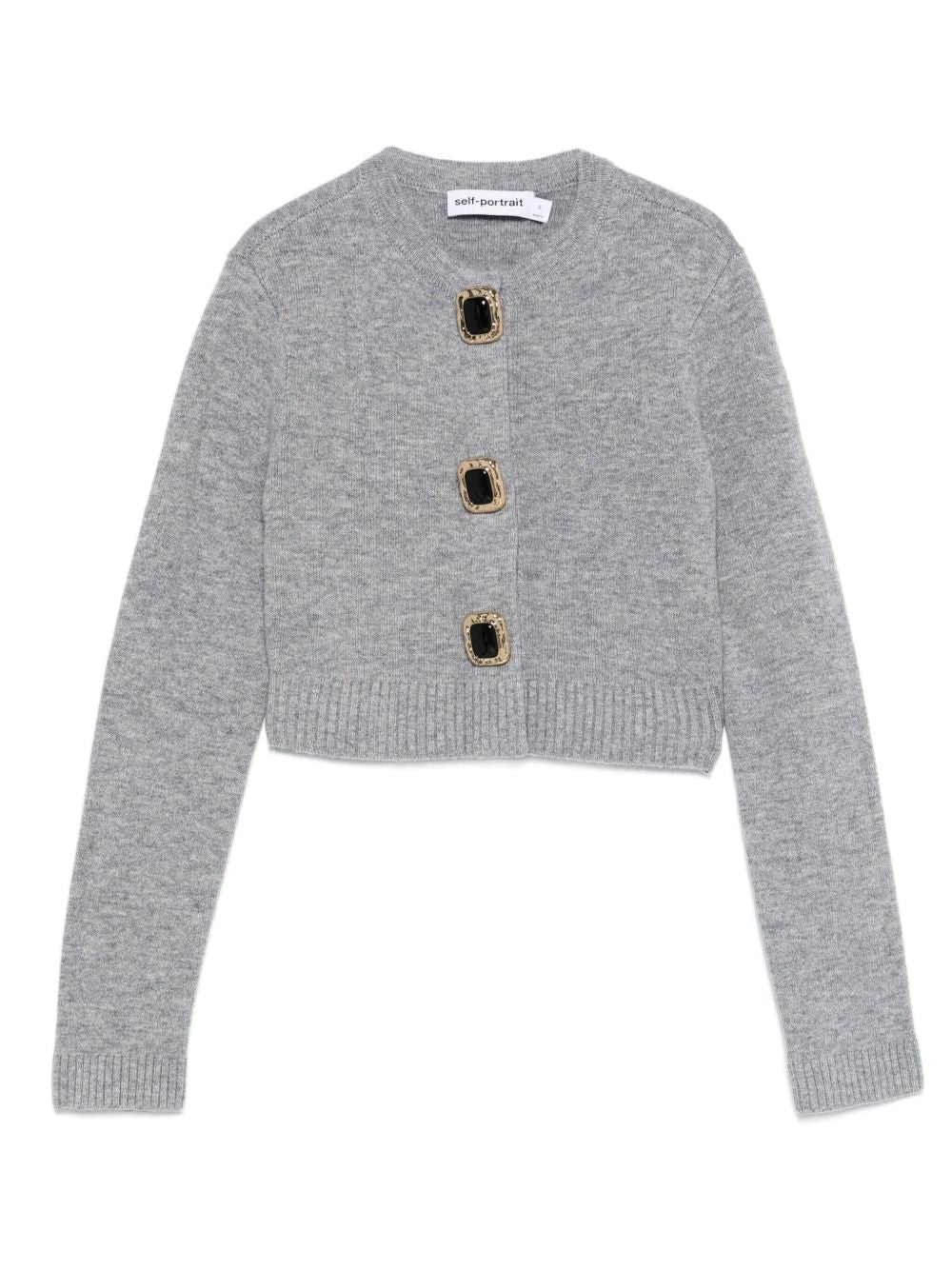 Cardigan con bottoni in grigio Self-Portrait - donna 