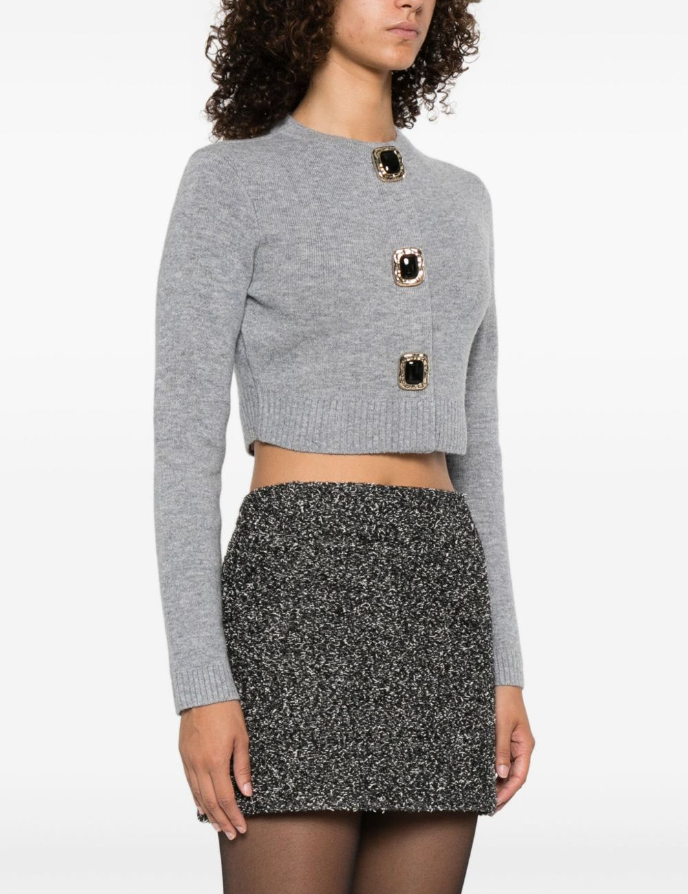 Cardigan con bottoni in grigio Self-Portrait - donna 