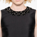 Mini abito con tasche decorate in nero Self-portrait - donna 