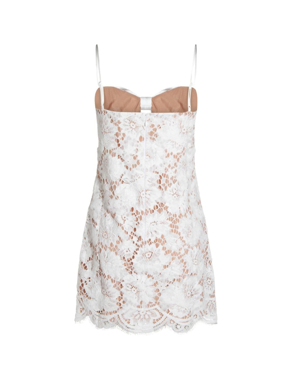 Abito in pizzo con orlo smerlato in bianco Self-portrait - donna 