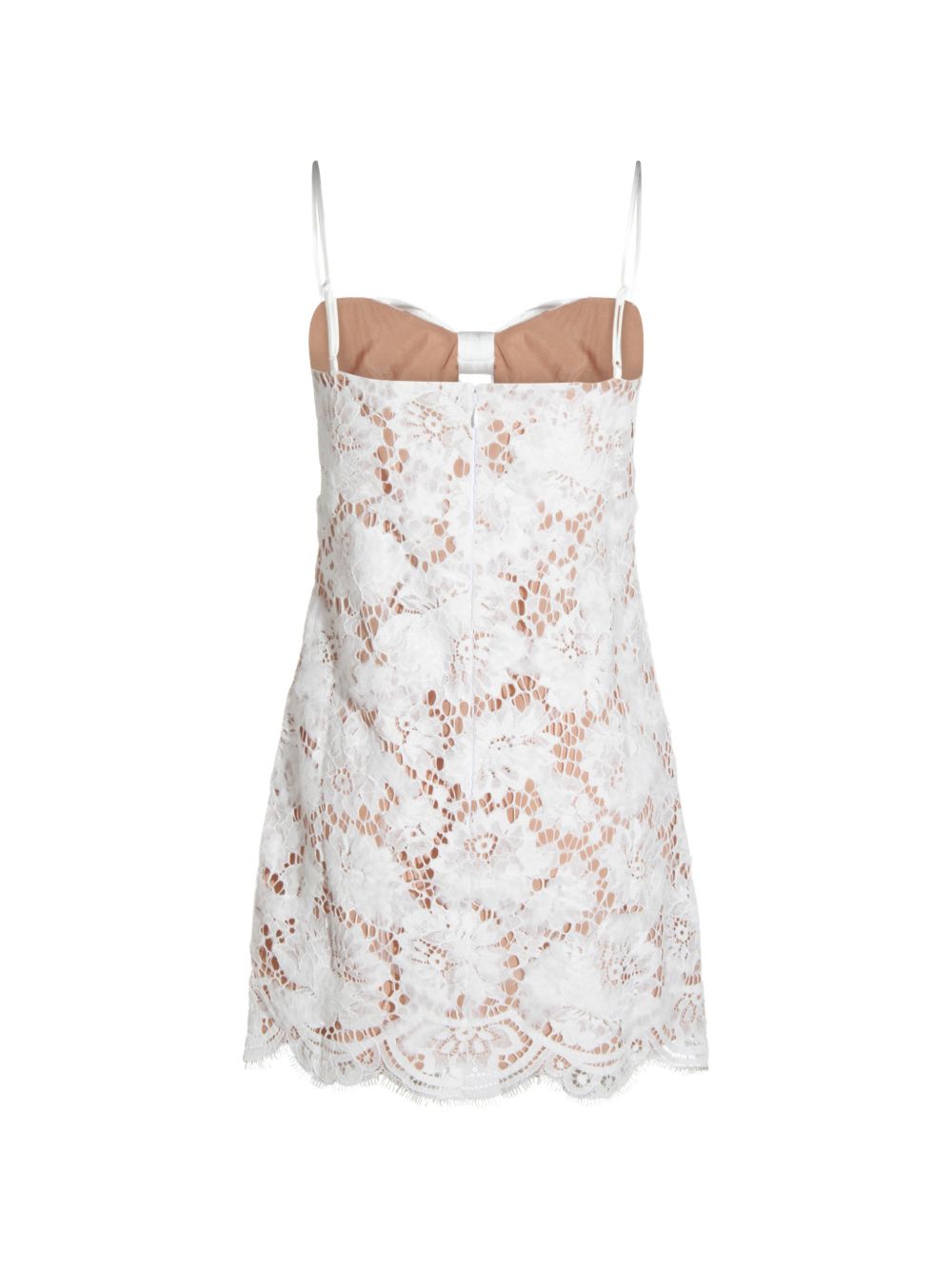 Abito in pizzo con orlo smerlato in bianco Self-portrait - donna 