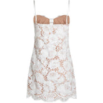 Abito in pizzo con orlo smerlato in bianco Self-portrait - donna 
