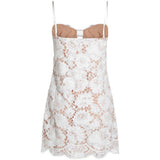 Abito in pizzo con orlo smerlato in bianco Self-portrait - donna 