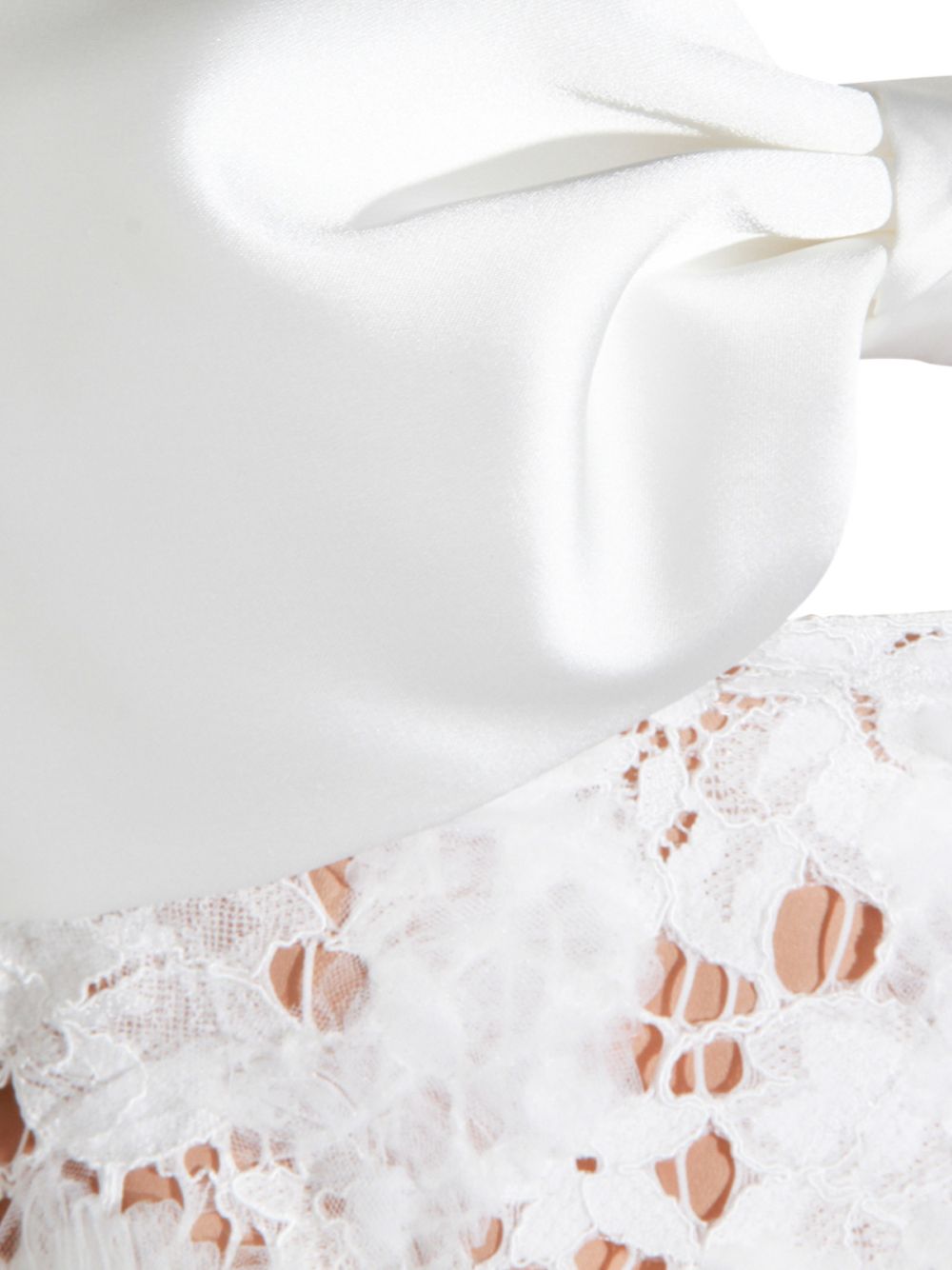 Abito in pizzo con orlo smerlato in bianco Self-portrait - donna 