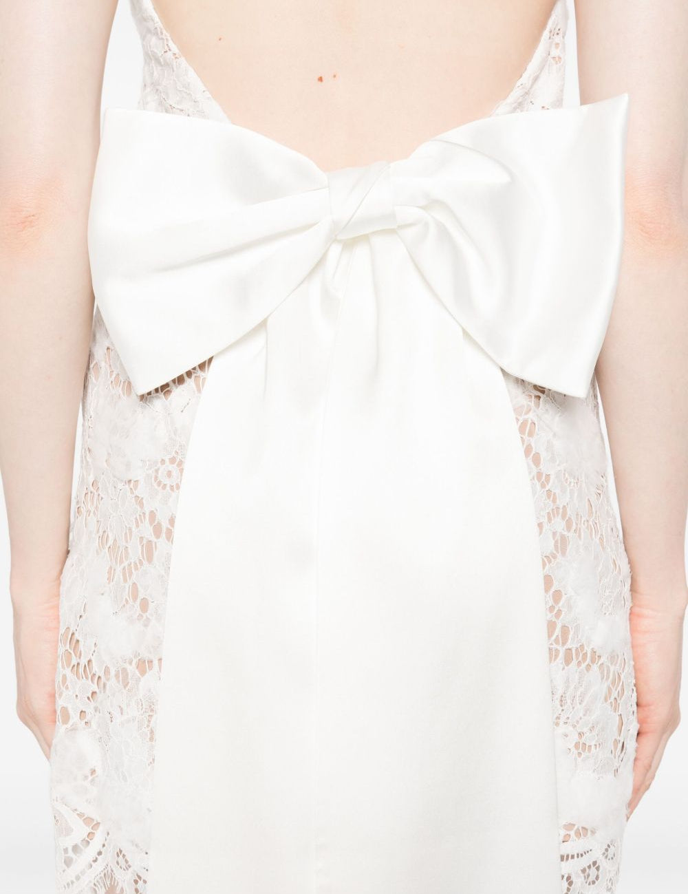 Abito in pizzo con orlo smerlato in bianco Self-portrait - donna 