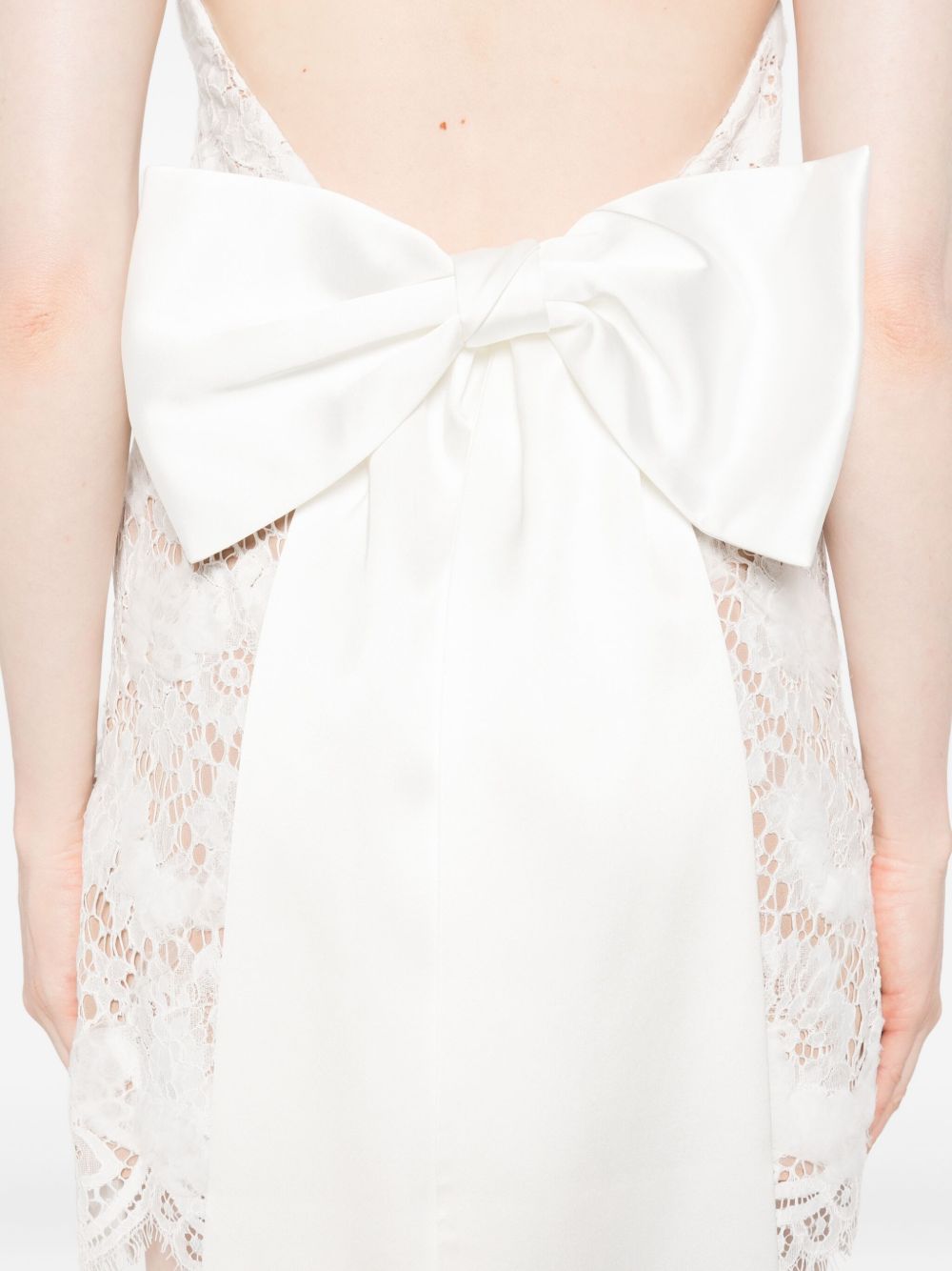 Abito in pizzo con orlo smerlato in bianco Self-portrait - donna 
