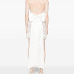 Abito in pizzo con orlo smerlato in bianco Self-portrait - donna 